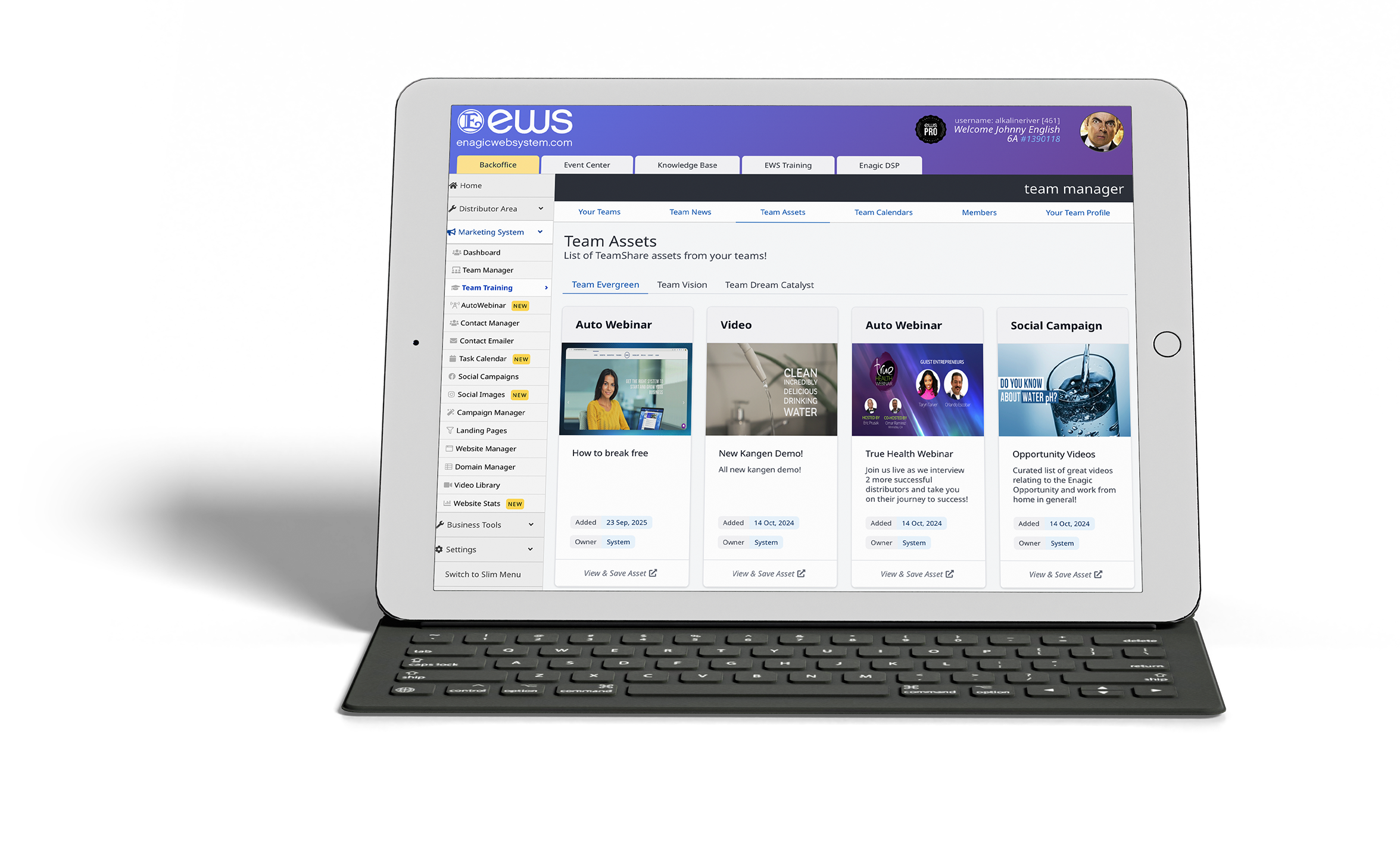 Training on tablet